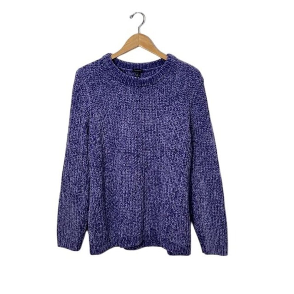 EUC Talbots Womens XL Purple Chenille Sweater XL - Picture 2 of 7